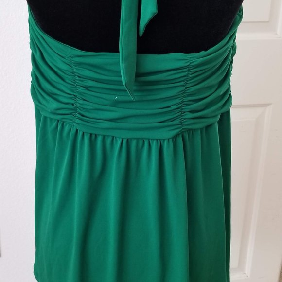 Green Rhinestone Halter By Venezia Size 14/16 - Picture 4 of 16